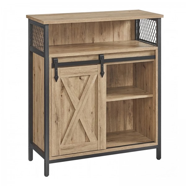 Komoda loftowa z drzwiami przesuwnymi 70 cm Faro 029, dąb Artisan
