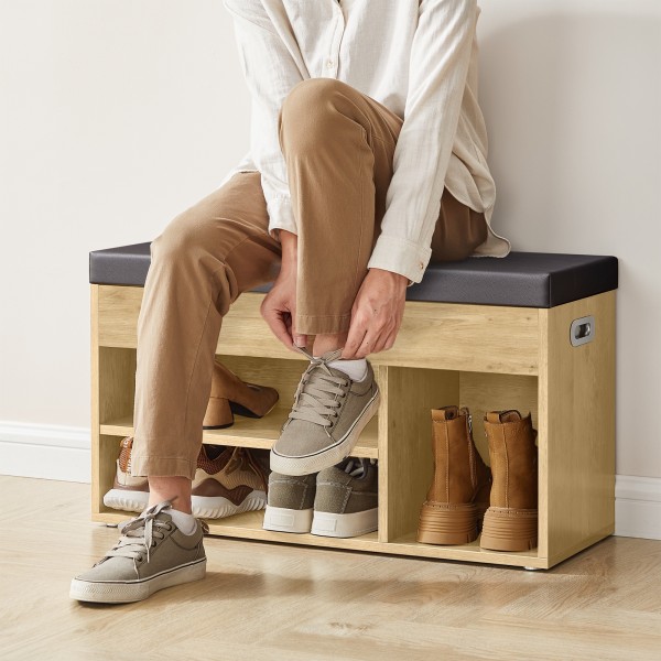 Szafka na buty z siedziskiem i schowkiem 80 cm Faro 030, dąb artisan