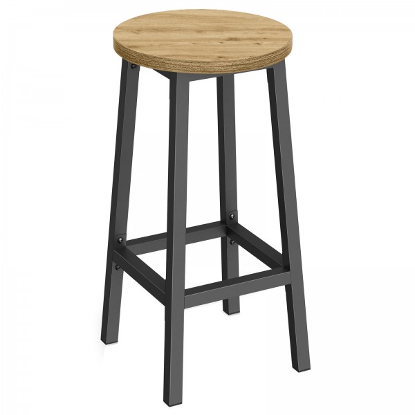Stołek barowy hoker 65 cm Faro 032 loftowy, dąb artisan