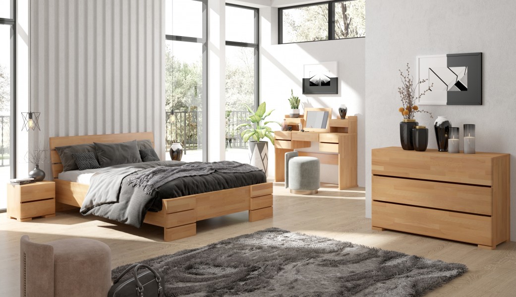 Łóżko bukowe Visby Sandemo High BC