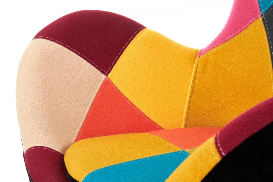 Elegancki fotel wypoczynkowy do salonu Butterfly Patchwork