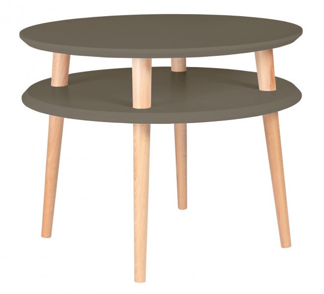 Stolik z drewnianymi nogami Ufo Medium