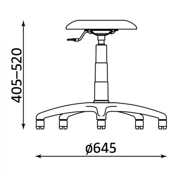 Taboret obrotowy Goliat