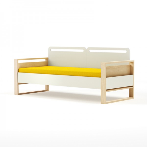 Sofa Loft szer. 195 cm z materacem, bocznymi i tylnymi poduszkami Plus Timoore