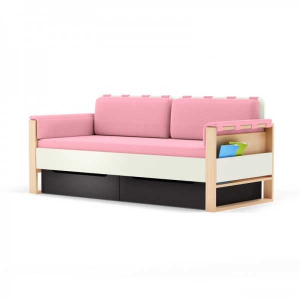 Sofa Loft szer. 195 cm z materacem, bocznymi i tylnymi poduszkami Plus Timoore