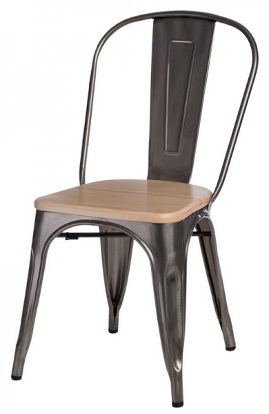 Krzesło Paris Wood sosna naturalna insp. Tolix