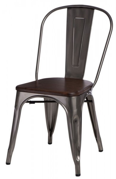 Krzesło Paris Wood sosna orzech insp. Tolix