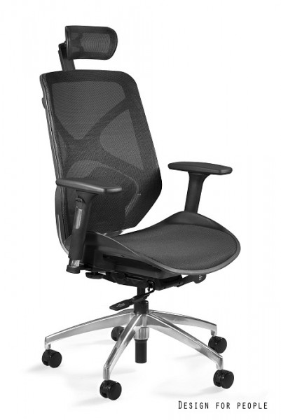 Ergonomiczny czarny fotel biurowy Hero B-NWH-4 siatka