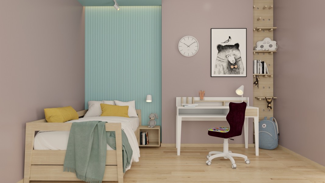 Krzesło z motywem dziecięcym Petit White rozmiar 3 (119-142 cm)