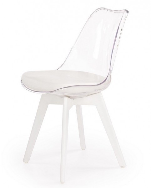 Transparentne krzesło z poduchą K245