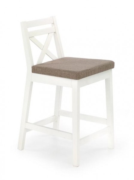 Niskie krzesło barowe białe Borys Low