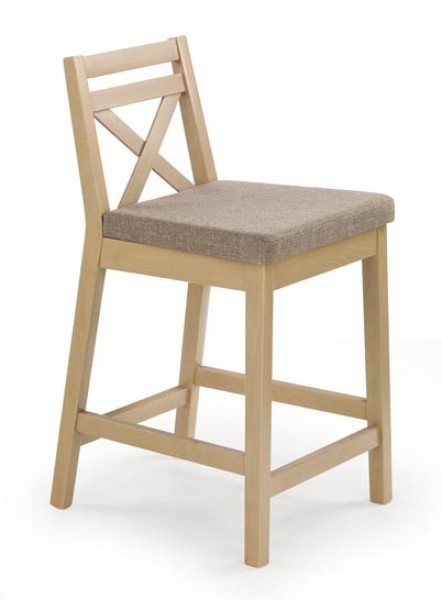 Niskie krzesło barowe w kolorze dąb sonoma Borys Low
