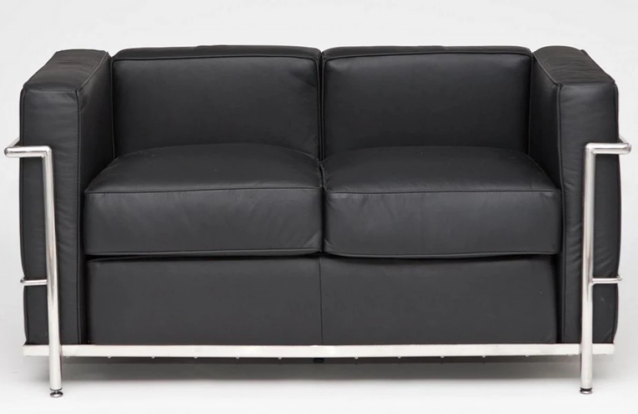 Skórzana sofa dwuosobowa Kubik insp. LC2