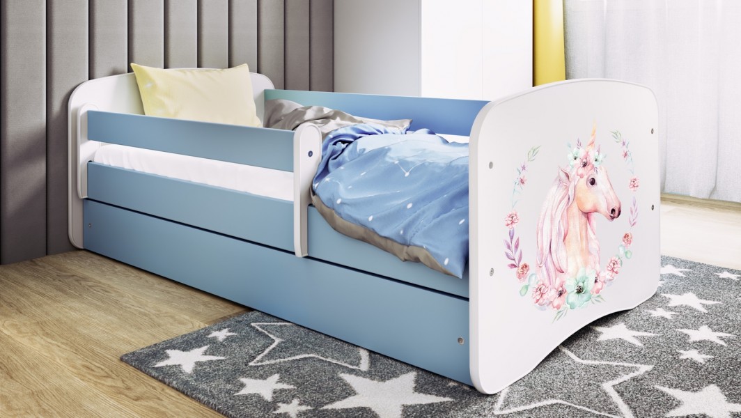 Łóżko dziecięce Babydreams z obrazkiem 160x80 z materacem