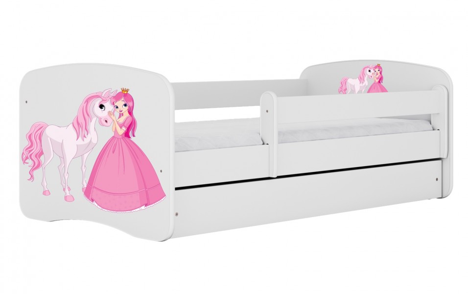 Łóżko dziecięce Babydreams z obrazkiem 160x80 z materacem