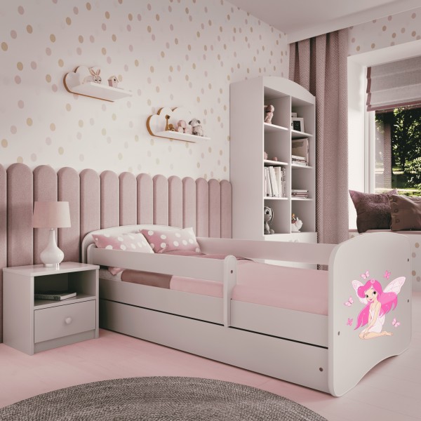 Łóżko dziecięce Babydreams z obrazkiem 160x80 z materacem