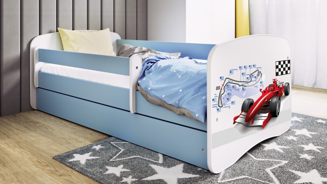Łóżko dziecięce Babydreams z obrazkiem 160x80 z materacem