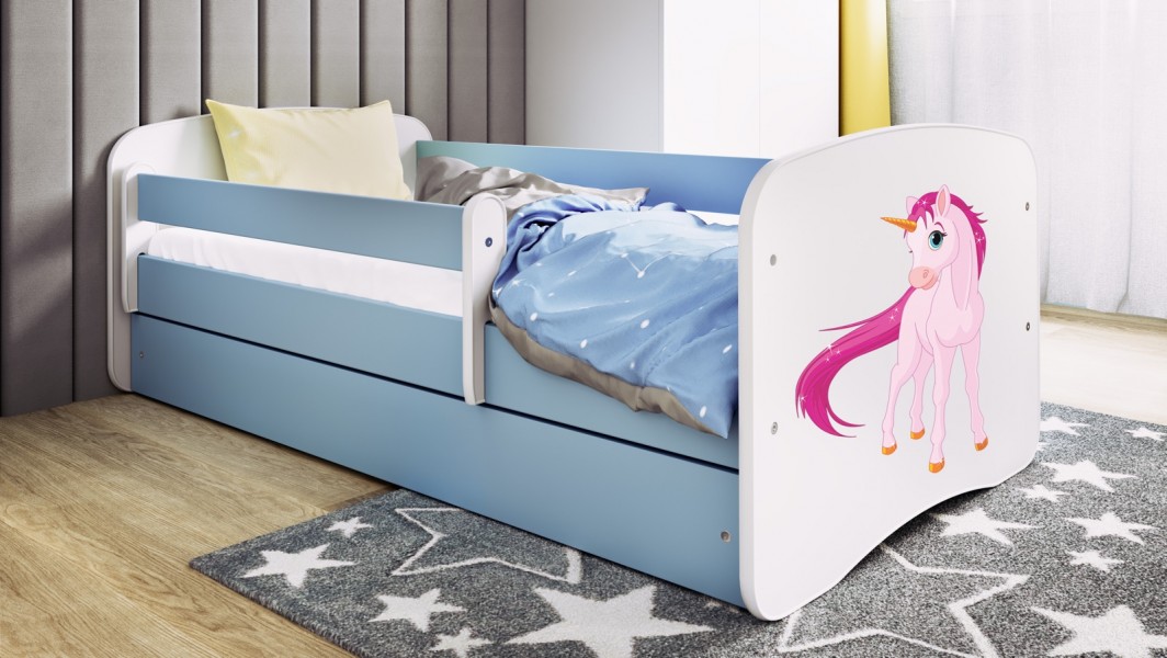 Łóżko dziecięce Babydreams z obrazkiem 160x80 z materacem