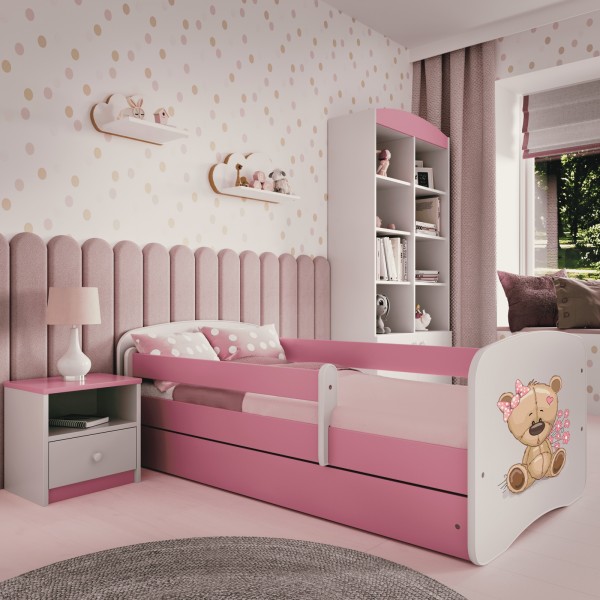 Łóżko dziecięce Babydreams z obrazkiem 160x80 z materacem