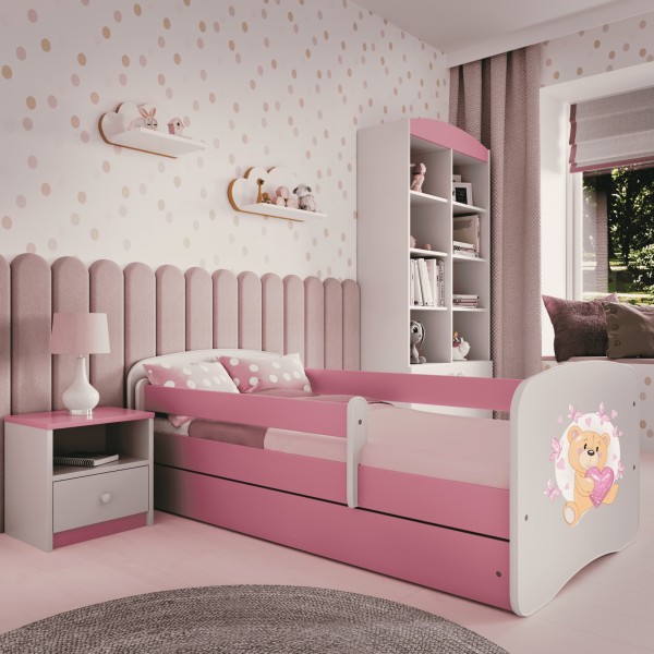 Łóżko dziecięce Babydreams z obrazkiem 160x80 z materacem