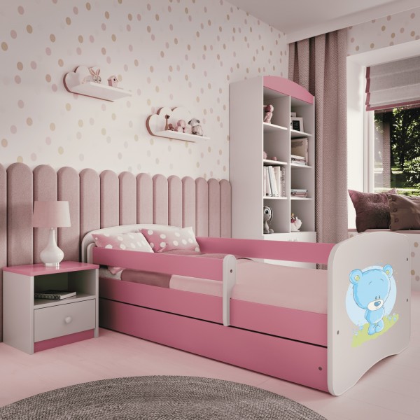 Łóżko dziecięce Babydreams z obrazkiem 160x80 z materacem