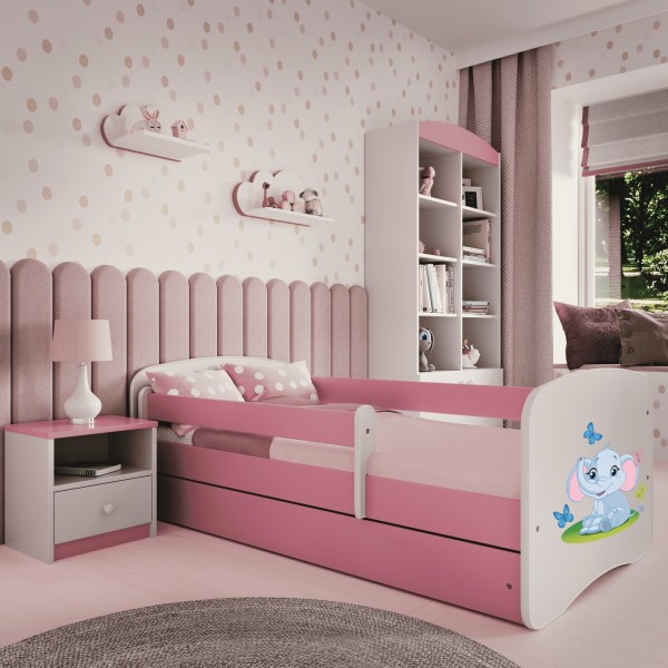 Łóżko dziecięce Babydreams z obrazkiem 160x80 z materacem
