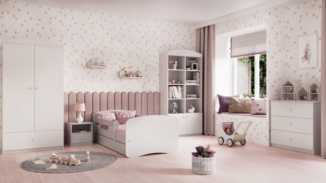 Łóżko dziecięce Babydreams bez obrazka 140x70 z materacem