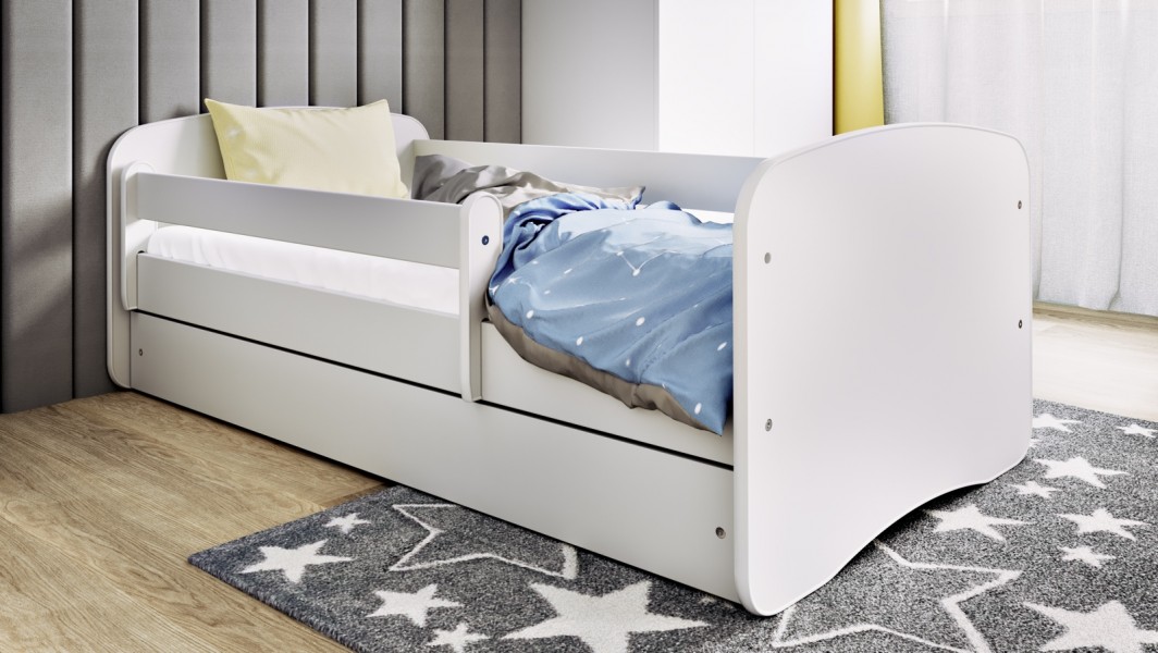 Łóżko dziecięce Babydreams bez obrazka 160x80 z materacem