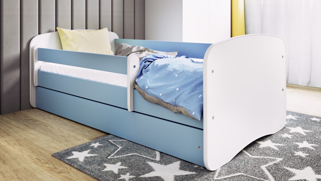 Łóżko dziecięce Babydreams bez obrazka 180x80 z materacem