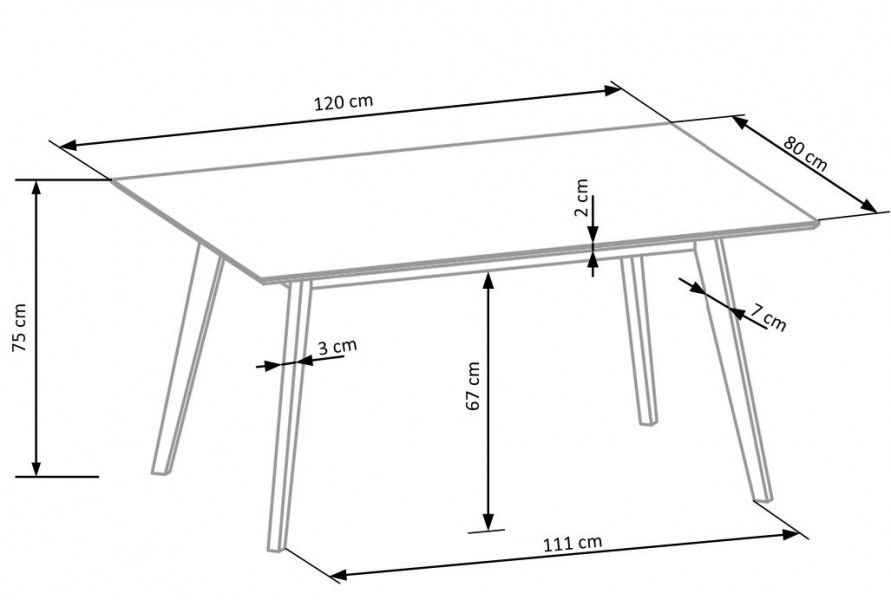 Zestaw drewnianych mebli do jadalni Cordoba