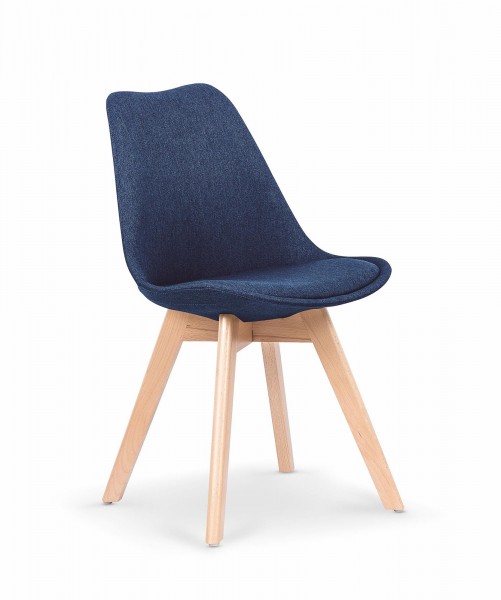 Tapicerowane krzesło na drewnianych nogach K303 Halmar
