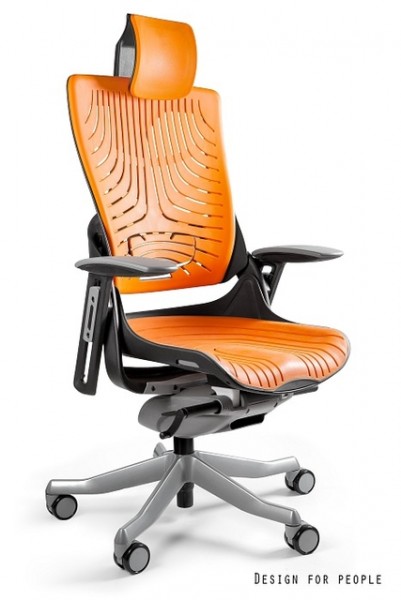 Fotel ergonomiczny Wau 2, Czarny Elastomer, zgodny z normą BHP