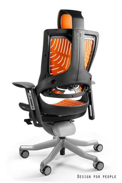 Fotel ergonomiczny Wau 2, Czarny Elastomer, zgodny z normą BHP