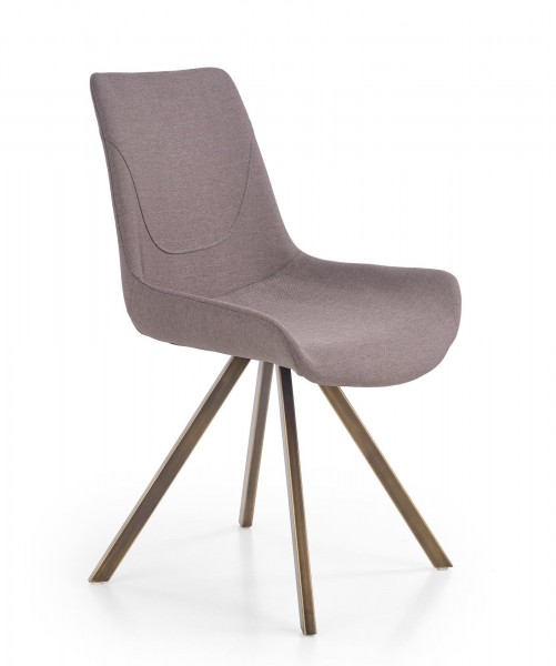 Krzesło tapicerowane tkaniną na stalowych nogach K290