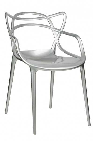 Błyszczące krzesło do kawiarni z tworzywa sztucznego Luxo