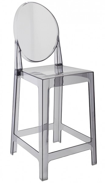 Designerski hoker transparentny z tworzywa sztucznego Victoria 65