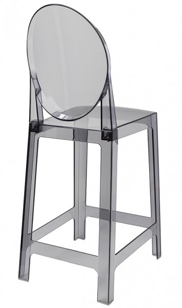 Designerski hoker transparentny z tworzywa sztucznego Victoria 65
